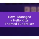 How I Managed a Hello Kitty Themed Fundraiser