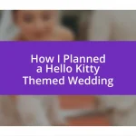 How I Planned a Hello Kitty Themed Wedding