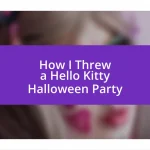 How I Threw a Hello Kitty Halloween Party