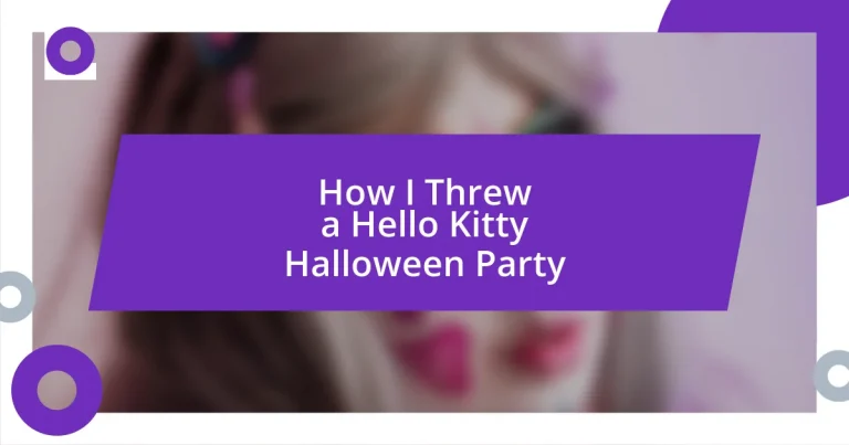 How I Threw a Hello Kitty Halloween Party